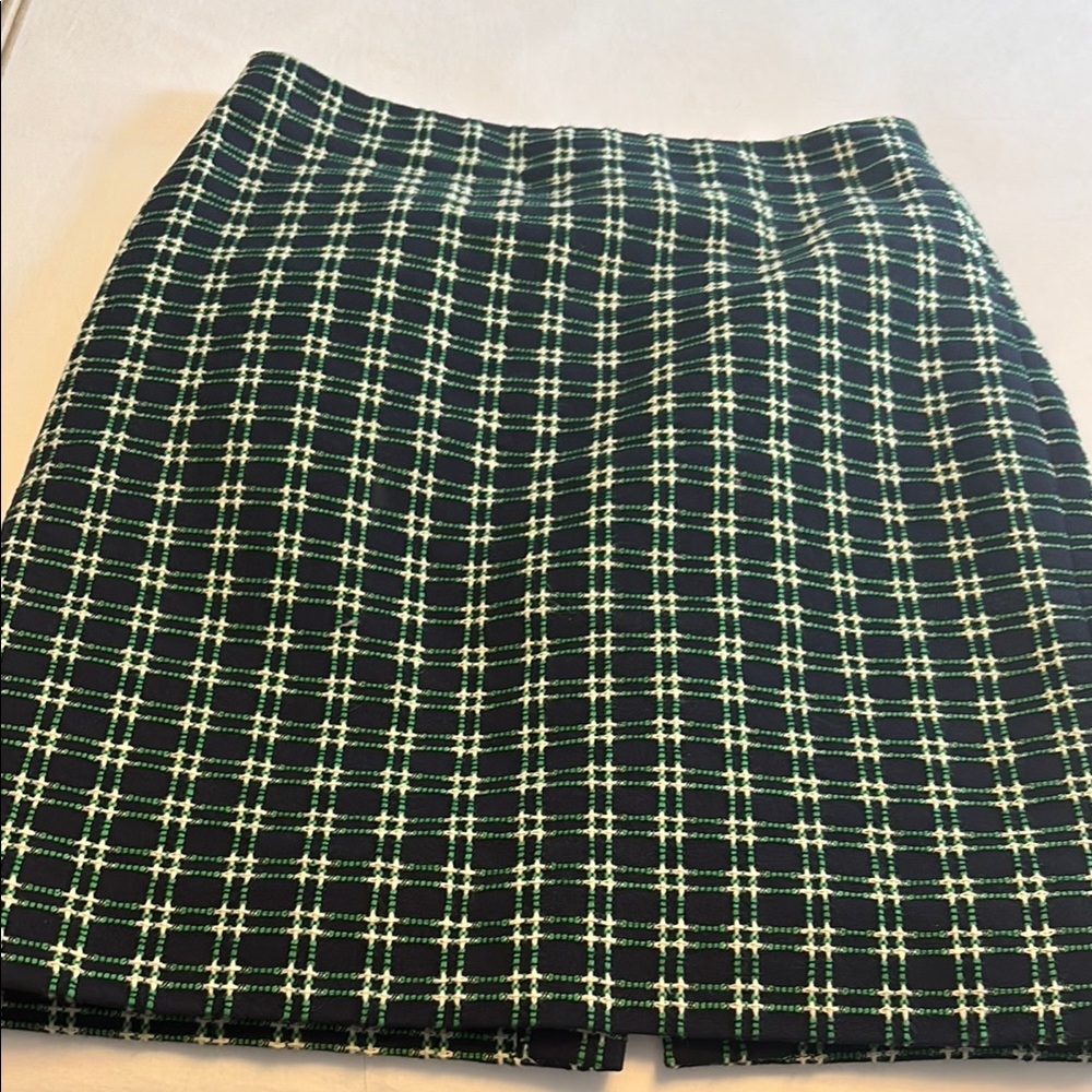 Plaid Black and Green Women's Skirt J Crew pencil skirt